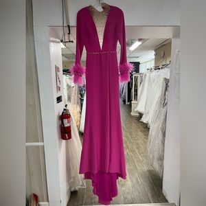 Vienna Pink Long Sleeve Gown